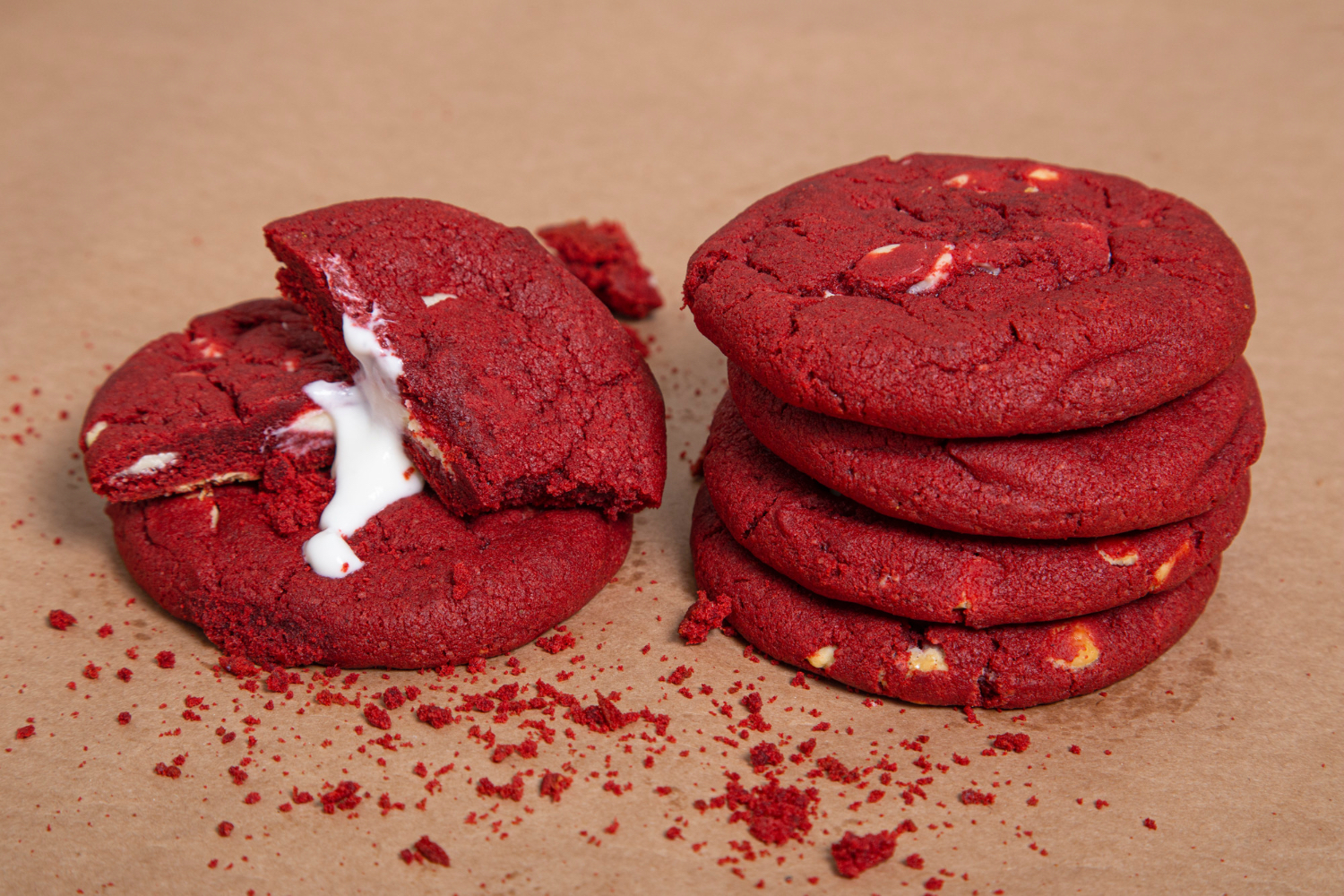 Red Velvet Cake Mix Cookies