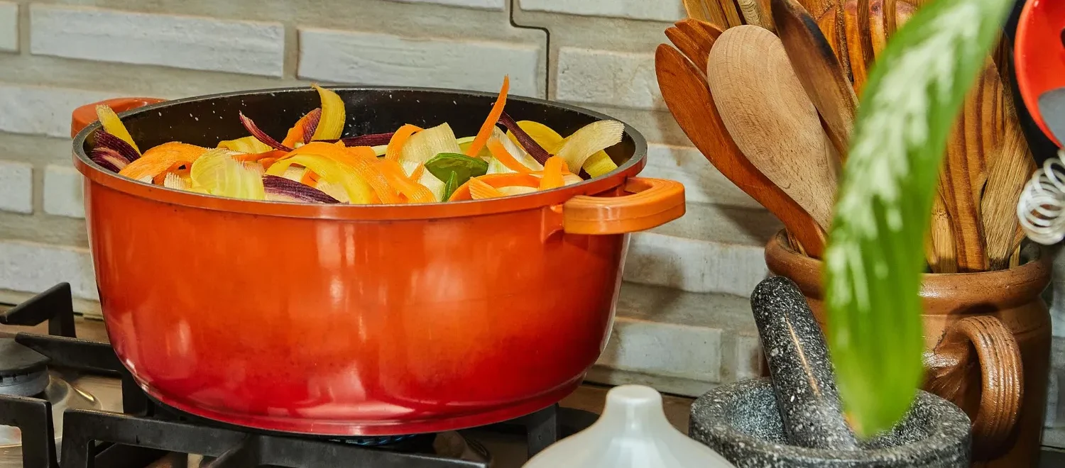 large pot of colorful one-pot