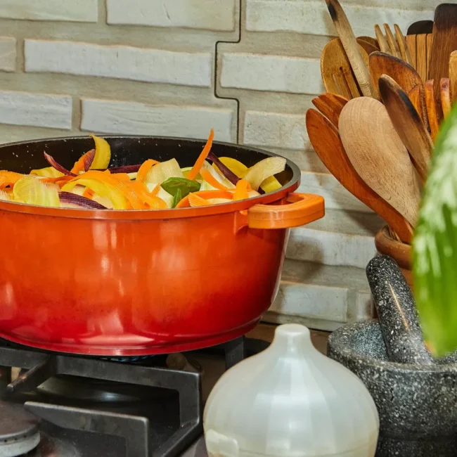 large pot of colorful one-pot