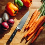 A_modern_kitchen_scene_with_a_chefs_knife