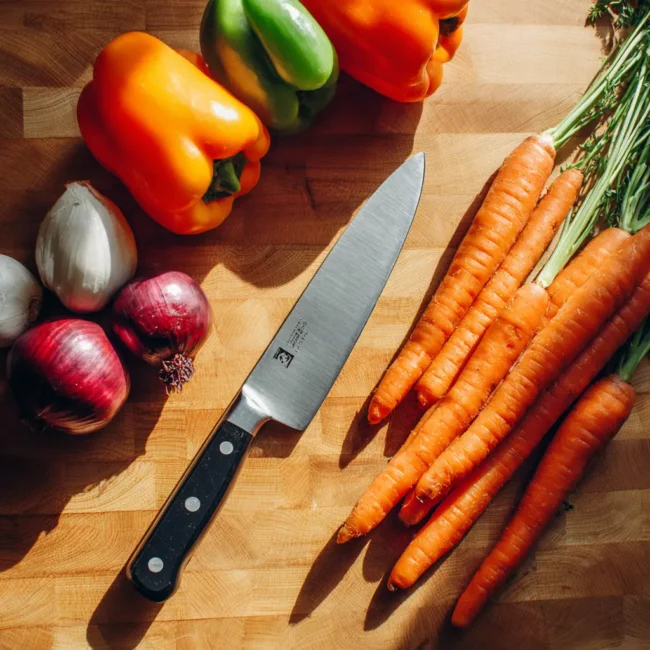 A_modern_kitchen_scene_with_a_chefs_knife
