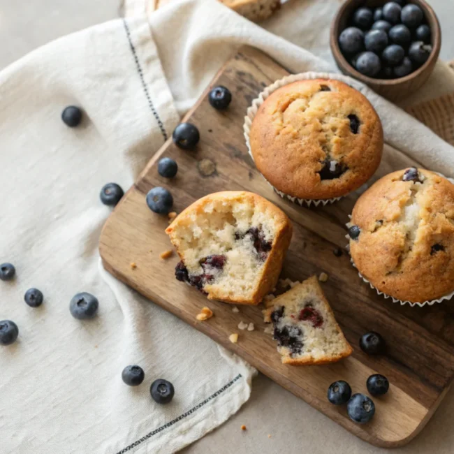 A batch of golden-brown homemade muffin recipe fresh from the oven, with a perfect domed top.