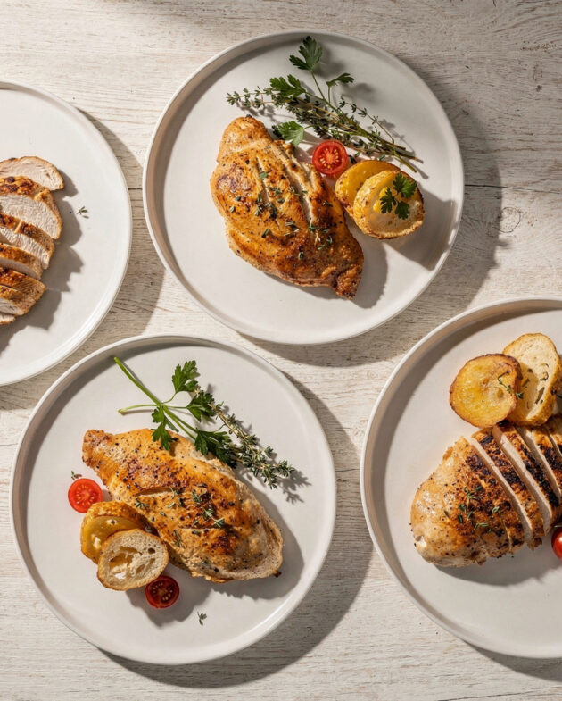 A beautifully seared boneless chicken breast recipe resting in a fragrant sage and white wine pan sauce.