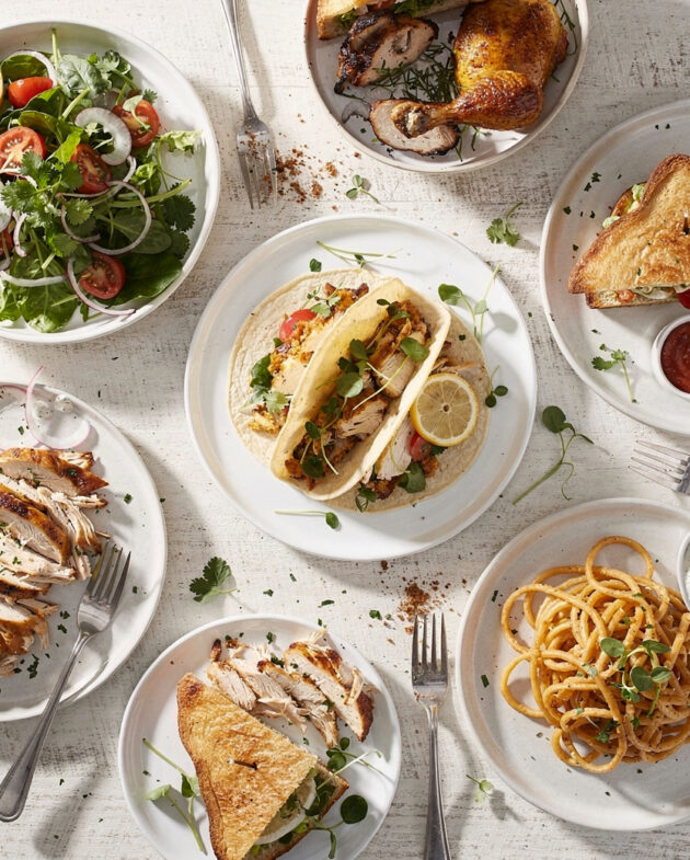 A vibrant avocado lime chicken salad, showcasing one of the best leftover rotisserie chicken recipes.