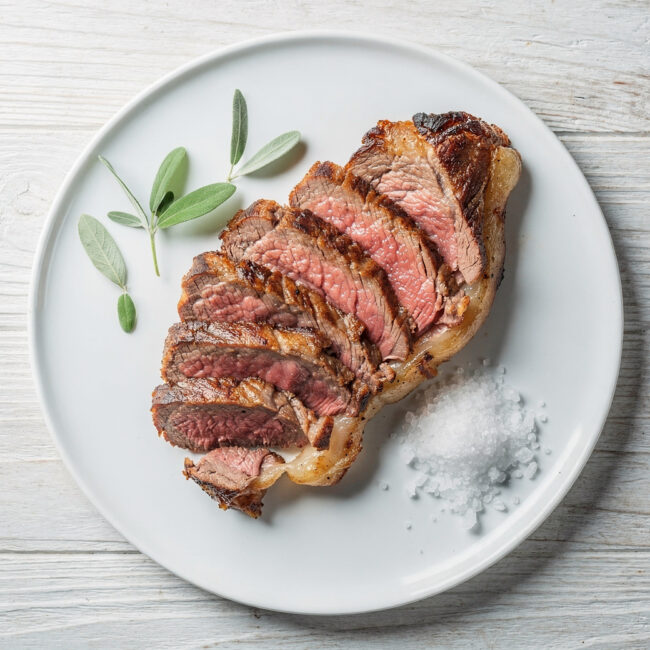 A beautifully grilled picanha no churrasco resting on a wooden board, ready to be sliced.